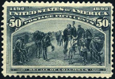 Values of US Stamp Scott 240 - 1893 50c Columbian Exposition. Harmer-Schau Auction Galleries, Mar 2011, Sale 89, Lot 226
