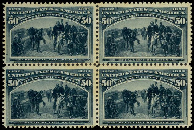 Prices of US Stamp Scott # 240: 1893 50c Columbian Exposition. Daniel Kelleher Auctions, Mar 2013, Sale 635, Lot 366