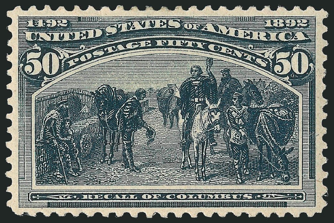 Cost of US Stamp Scott Cat. # 240 - 50c 1893 Columbian Exposition. Robert Siegel Auction Galleries, Mar 2011, Sale 1007, Lot 2426