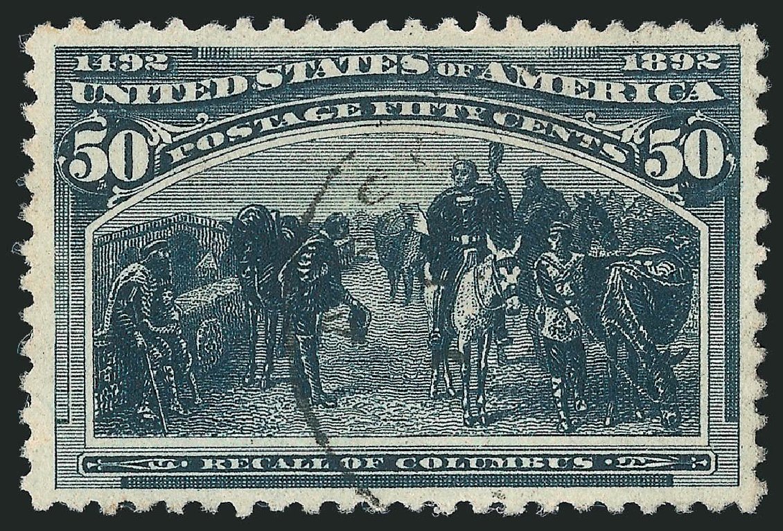 Value of US Stamps Scott Cat. 240 - 50c 1893 Columbian Exposition. Robert Siegel Auction Galleries, Jul 2013, Sale 1050, Lot 366