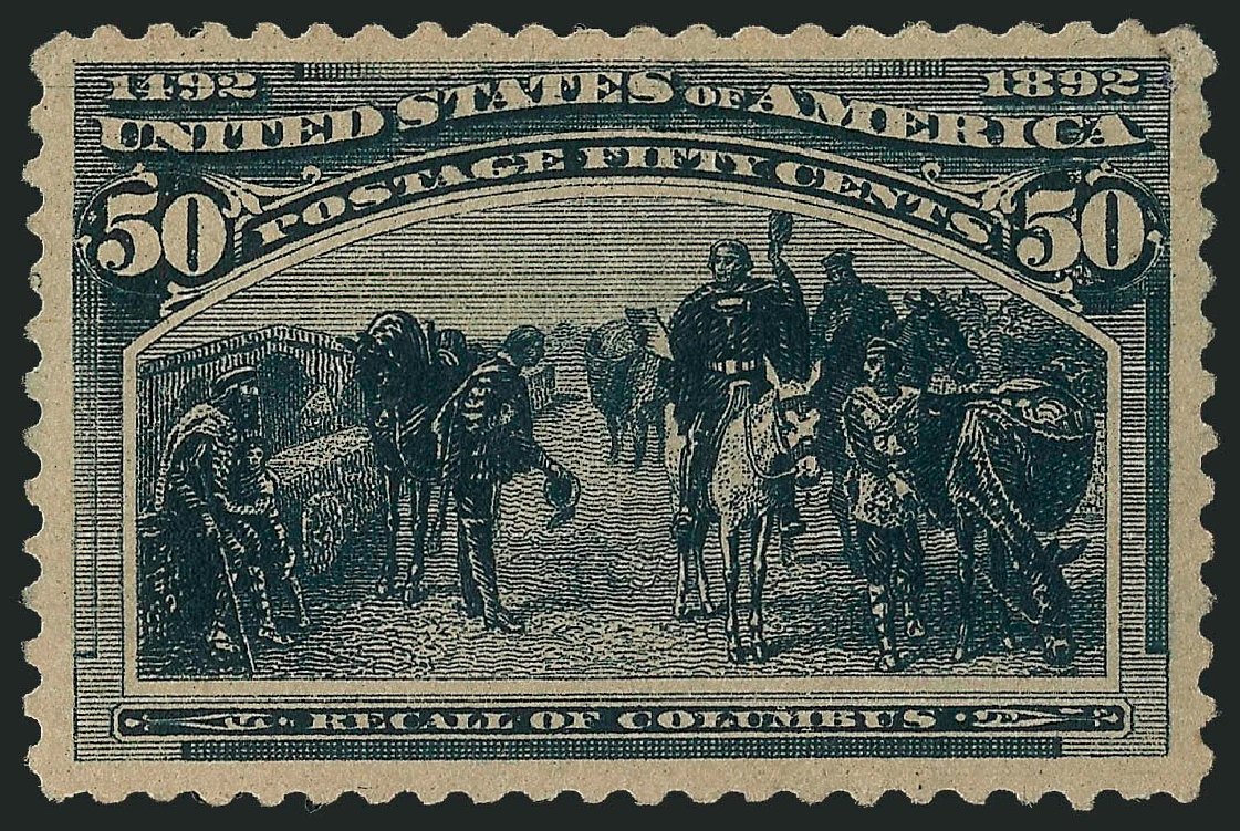Value of US Stamp Scott Catalogue 240 - 1893 50c Columbian Exposition. Robert Siegel Auction Galleries, Nov 2013, Sale 1057, Lot 826