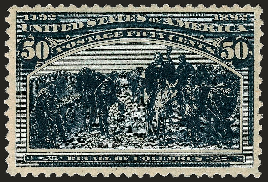 Cost of US Stamp Scott Catalogue #240: 1893 50c Columbian Exposition. Robert Siegel Auction Galleries, Oct 2008, Sale 963, Lot 866