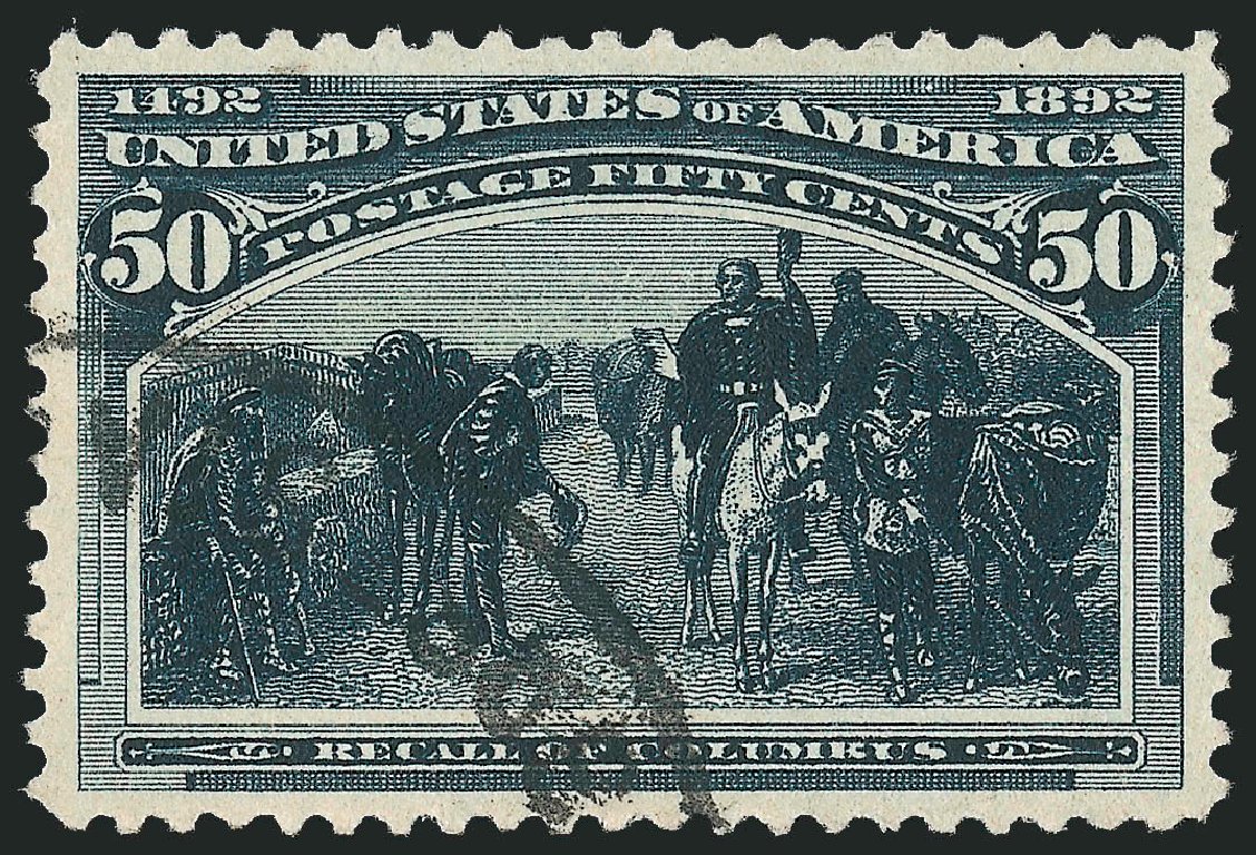 US Stamp Prices Scott 240 - 50c 1893 Columbian Exposition. Robert Siegel Auction Galleries, Dec 2008, Sale 967, Lot 4396