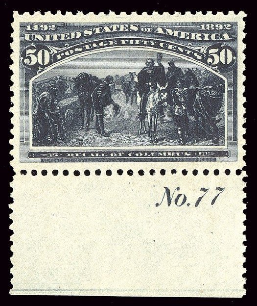 Price of US Stamp Scott 240 - 1893 50c Columbian Exposition. Spink Shreves Galleries, Jan 2014, Sale 146, Lot 306
