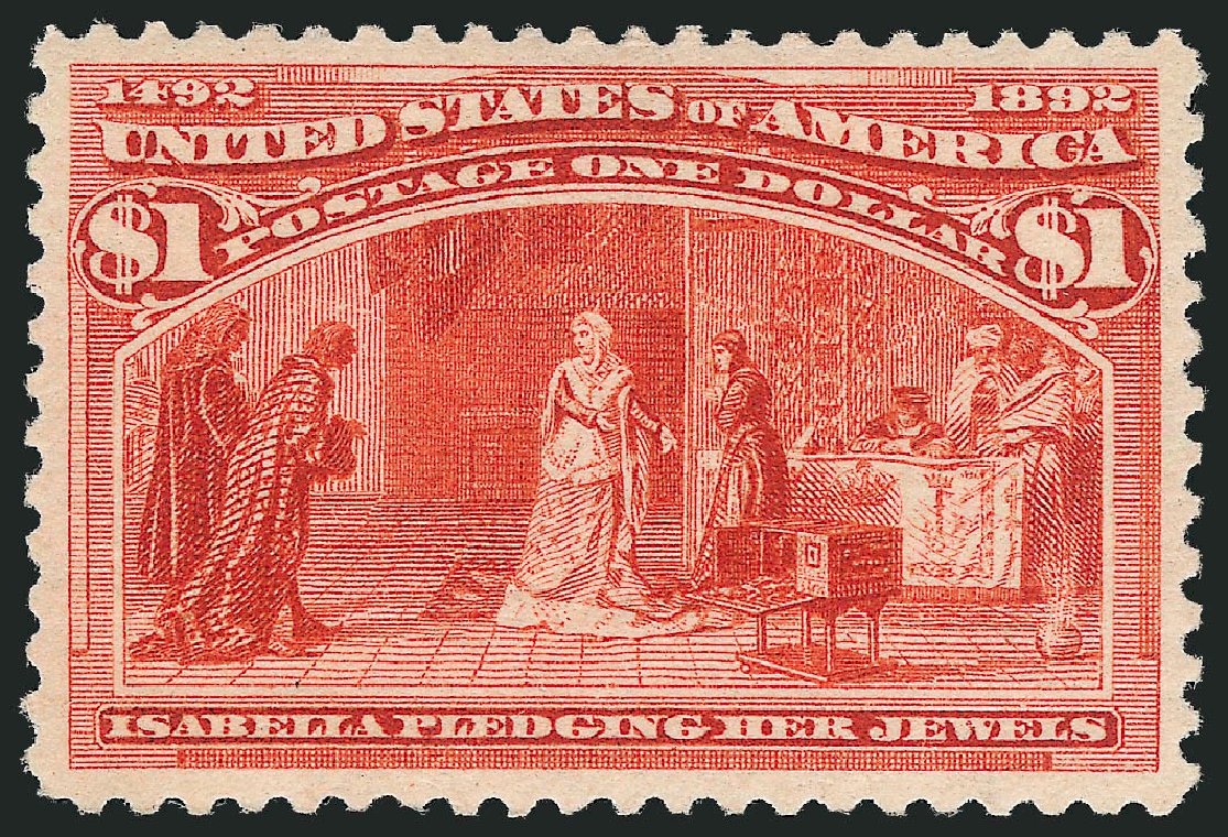 Value of US Stamps Scott 241 - US$1.00 1893 Columbian Exposition. Robert Siegel Auction Galleries, Jun 2012, Sale 1026, Lot 1317