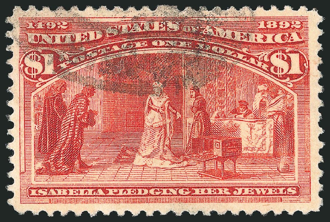 Costs of US Stamps Scott 241 - 1893 US$1.00 Columbian Exposition. Robert Siegel Auction Galleries, Mar 2013, Sale 1040, Lot 1497