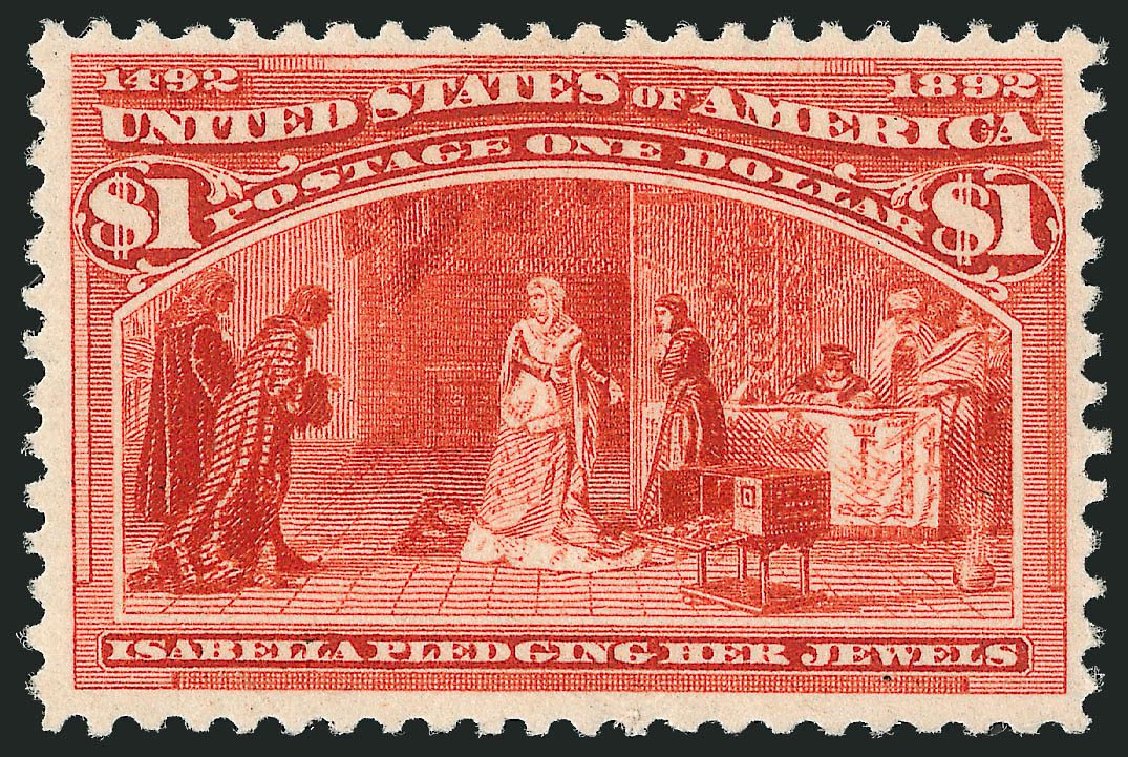 Price of US Stamp Scott Catalog 241 - 1893 US$1.00 Columbian Exposition. Robert Siegel Auction Galleries, Jul 2013, Sale 1050, Lot 367