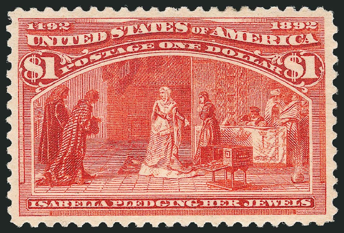 Costs of US Stamps Scott 241 - 1893 US$1.00 Columbian Exposition. Robert Siegel Auction Galleries, Nov 2013, Sale 1057, Lot 827
