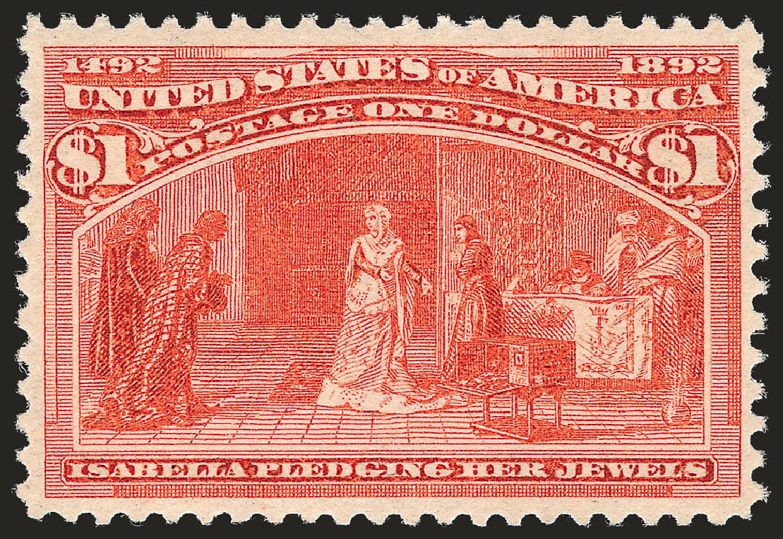 US Stamps Values Scott Cat. #241: US$1.00 1893 Columbian Exposition. Robert Siegel Auction Galleries, Sep 2009, Sale 976, Lot 1697