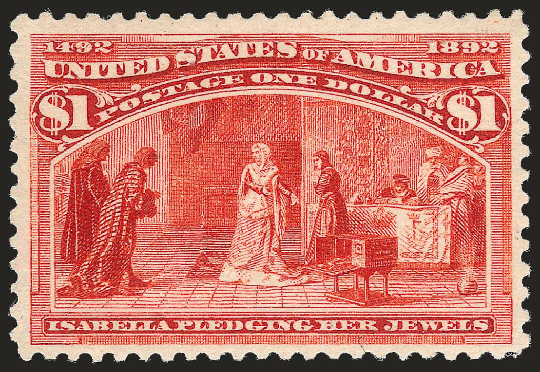 Cost of US Stamp Scott Catalogue # 241 - 1893 US$1.00 Columbian Exposition. Robert Siegel Auction Galleries, Apr 2010, Sale 984, Lot 567