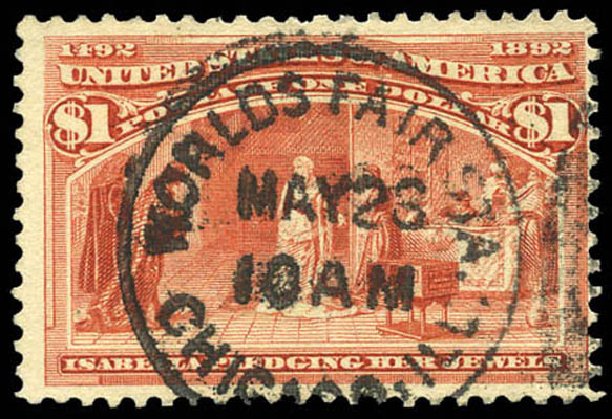 Price of US Stamps Scott Catalogue # 241: 1893 US$1.00 Columbian Exposition. Matthew Bennett International, Mar 2011, Sale 337, Lot 2678