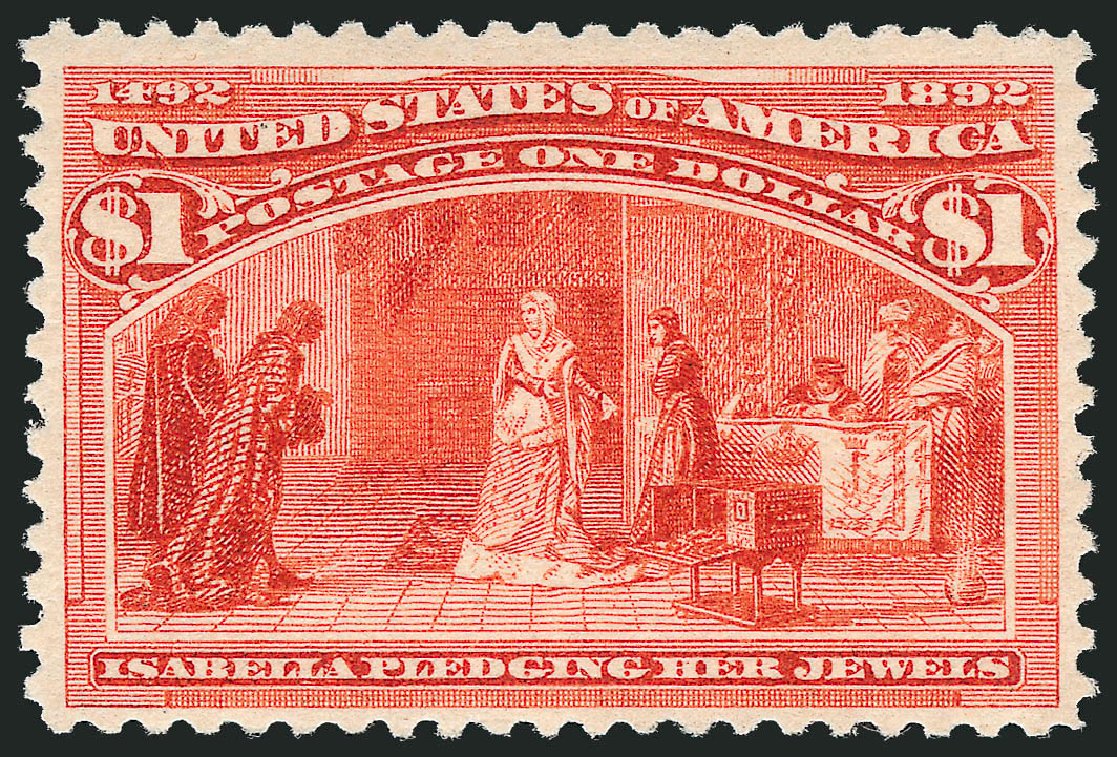 Prices of US Stamps Scott 241 - 1893 US$1.00 Columbian Exposition. Robert Siegel Auction Galleries, Jun 2012, Sale 1026, Lot 1318
