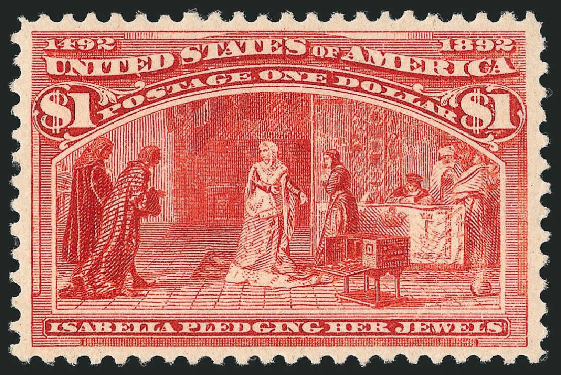 US Stamps Value Scott Catalog # 241 - US$1.00 1893 Columbian Exposition. Robert Siegel Auction Galleries, Sep 2014, Sale 1078, Lot 358