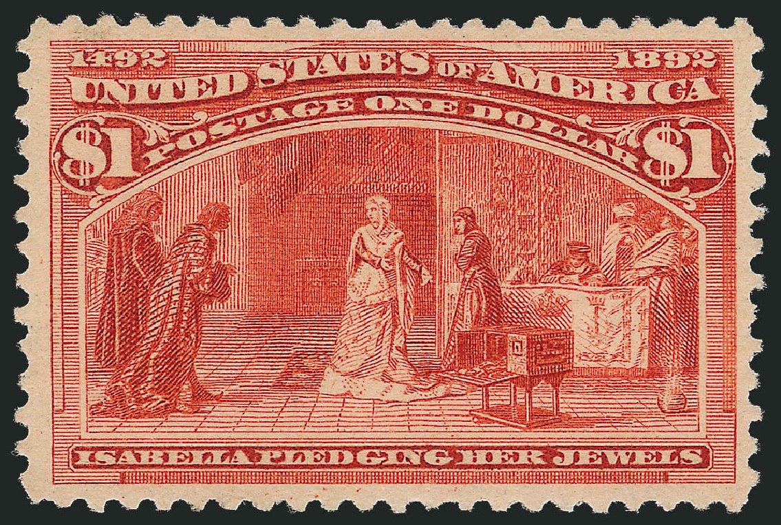 Prices of US Stamps Scott Cat. # 241 - US$1.00 1893 Columbian Exposition. Robert Siegel Auction Galleries, Oct 2010, Sale 997, Lot 5698