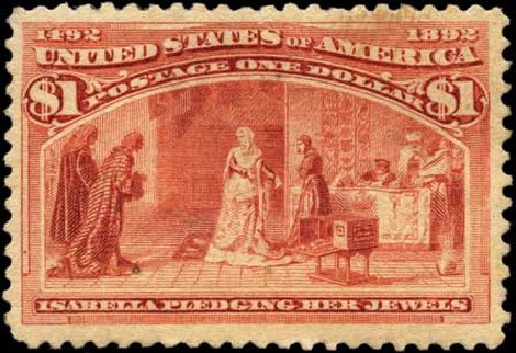 Price of US Stamp Scott Cat. 241: 1893 US$1.00 Columbian Exposition. Harmer-Schau Auction Galleries, Feb 2012, Sale 92, Lot 999