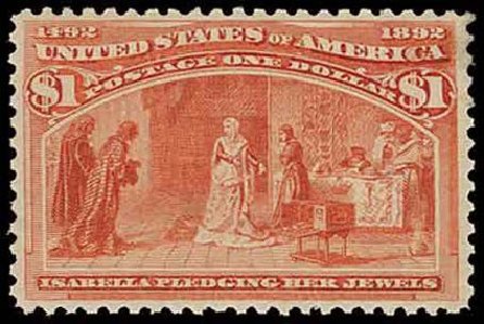 Price of US Stamp Scott Catalog # 241: 1893 US$1.00 Columbian Exposition. H.R. Harmer, Nov 2013, Sale 3004, Lot 1169