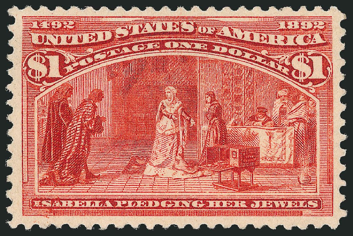 Price of US Stamps Scott Cat. #241: 1893 US$1.00 Columbian Exposition. Robert Siegel Auction Galleries, Oct 2011, Sale 1013, Lot 309