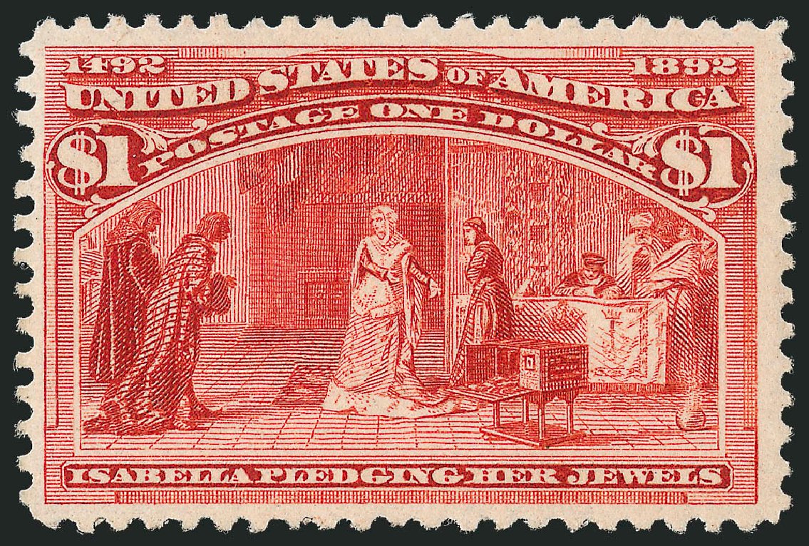 Price of US Stamp Scott Catalog #241: US$1.00 1893 Columbian Exposition. Robert Siegel Auction Galleries, Oct 2011, Sale 1014, Lot 1529