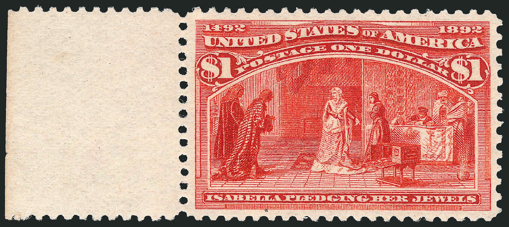 Price of US Stamp Scott Cat. #241 - US$1.00 1893 Columbian Exposition. Robert Siegel Auction Galleries, Dec 2011, Sale 1017, Lot 629