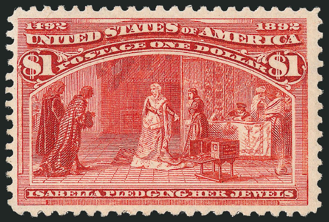 Value of US Stamp Scott #241 - 1893 US$1.00 Columbian Exposition. Robert Siegel Auction Galleries, Jun 2012, Sale 1026, Lot 1319