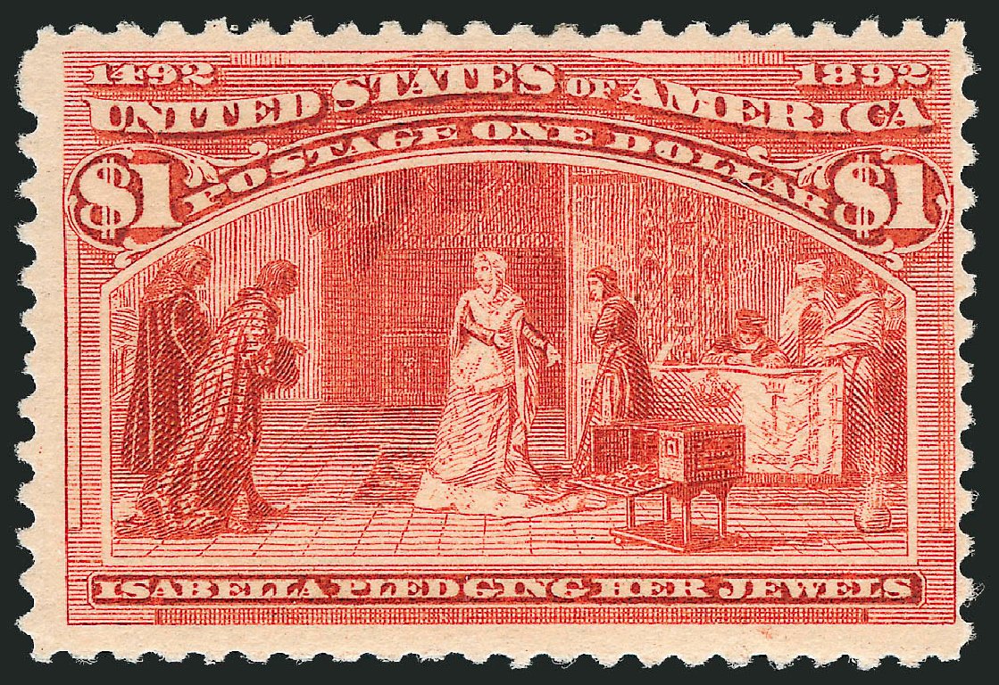 Price of US Stamp Scott Catalogue #241 - 1893 US$1.00 Columbian Exposition. Robert Siegel Auction Galleries, Dec 2012, Sale 1037, Lot 1839