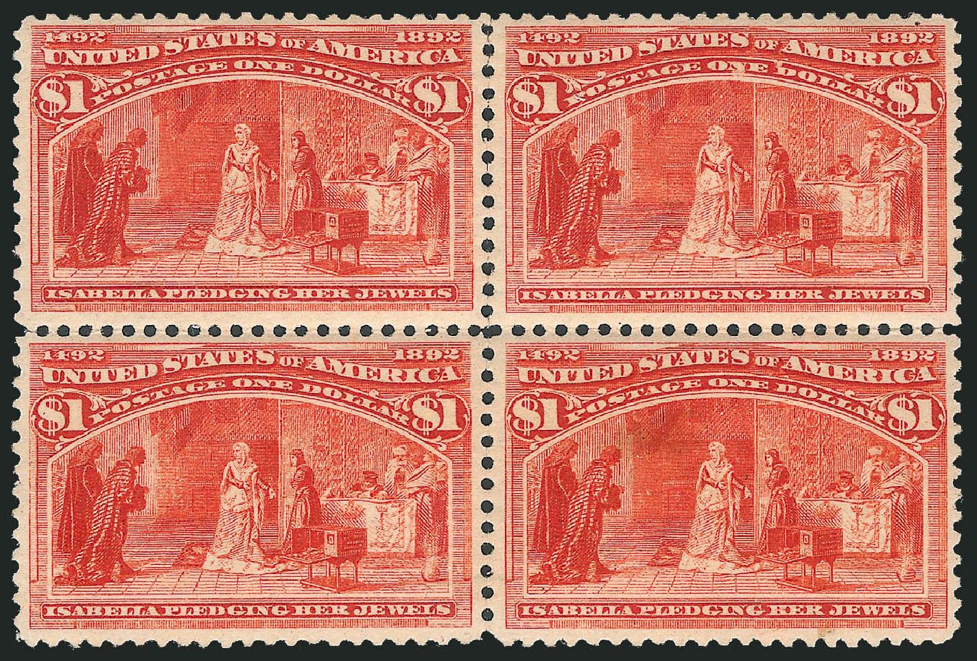 Price of US Stamps Scott Cat. 241: 1893 US$1.00 Columbian Exposition. Robert Siegel Auction Galleries, Mar 2013, Sale 1040, Lot 1549