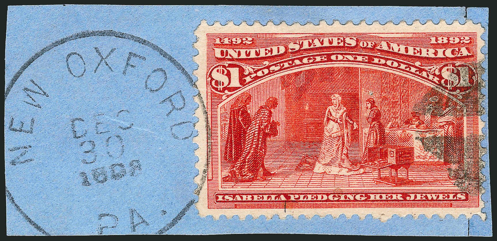Value of US Stamps Scott Cat. 241: US$1.00 1893 Columbian Exposition. Robert Siegel Auction Galleries, Dec 2009, Sale 982, Lot 5579
