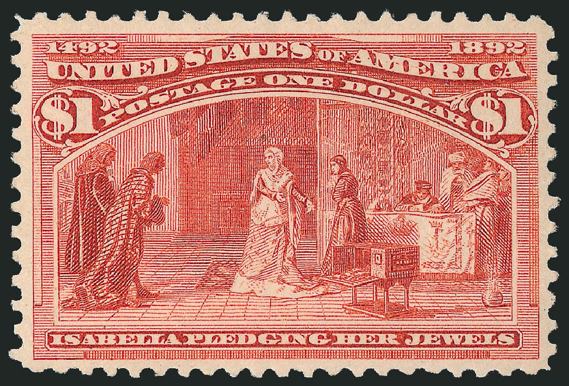 US Stamps Price Scott Cat. #241 - US$1.00 1893 Columbian Exposition. Robert Siegel Auction Galleries, Feb 2010, Sale 983, Lot 149