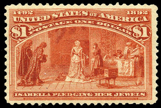 Prices of US Stamps Scott Catalogue # 241 - 1893 US$1.00 Columbian Exposition. Matthew Bennett International, May 2014, Sale 350, Lot 360