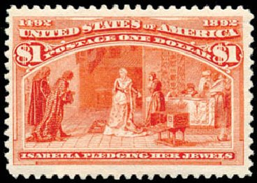 Costs of US Stamps Scott Cat. # 241: US$1.00 1893 Columbian Exposition. Schuyler J. Rumsey Philatelic Auctions, Apr 2015, Sale 60, Lot 2230