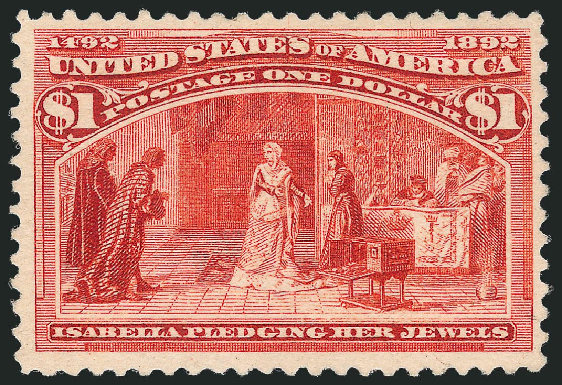Value of US Stamps Scott #241: 1893 US$1.00 Columbian Exposition. Robert Siegel Auction Galleries, Oct 2011, Sale 1014, Lot 1530