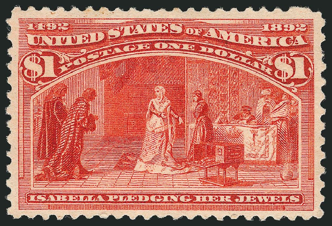 Cost of US Stamps Scott 241: 1893 US$1.00 Columbian Exposition. Robert Siegel Auction Galleries, Jul 2013, Sale 1050, Lot 370