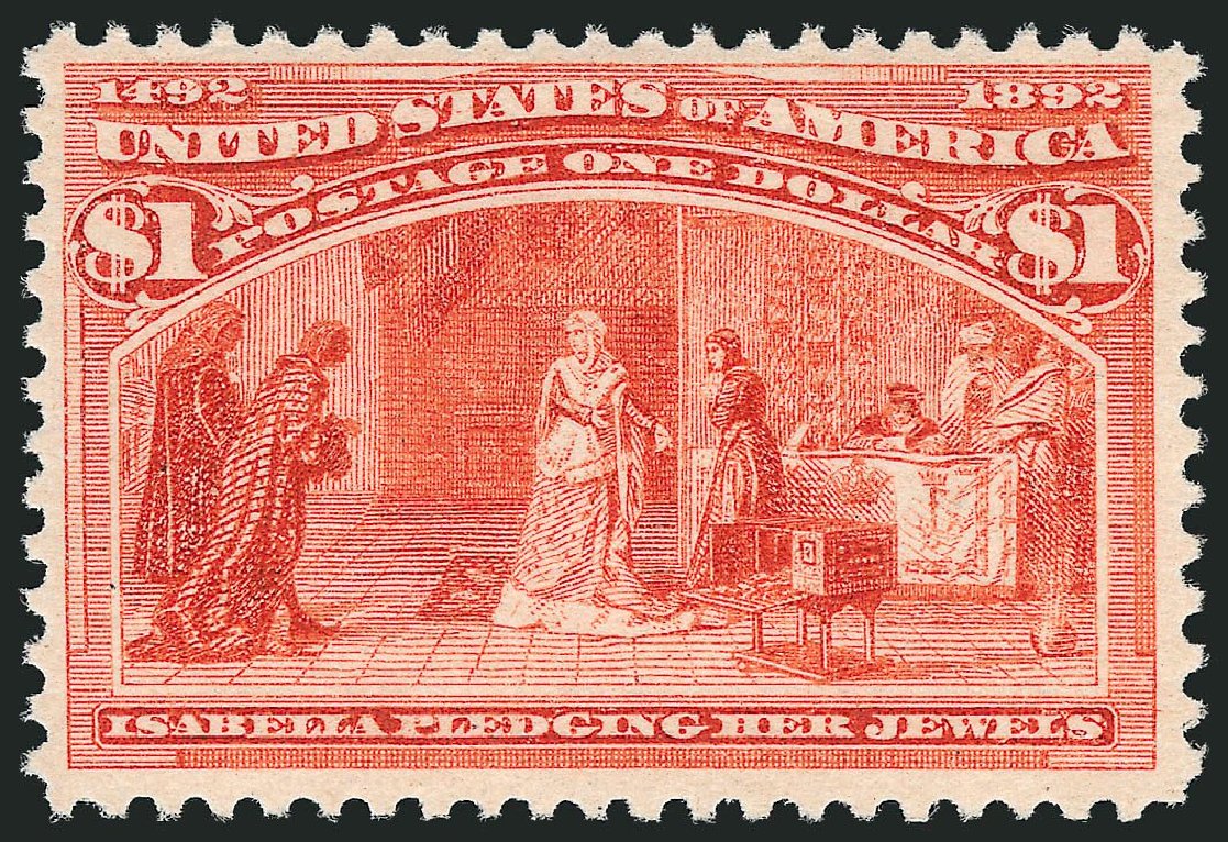 Price of US Stamps Scott 241 - US$1.00 1893 Columbian Exposition. Robert Siegel Auction Galleries, Dec 2014, Sale 1090, Lot 1400