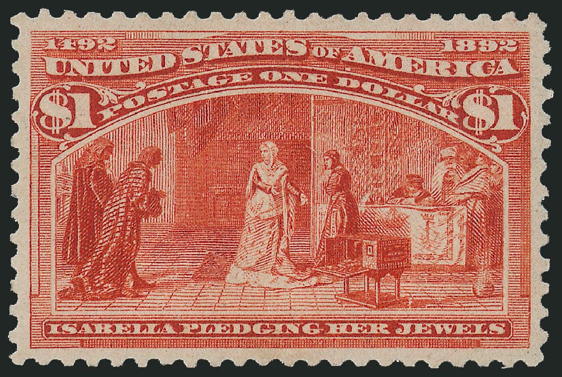 US Stamp Price Scott Cat. # 241 - 1893 US$1.00 Columbian Exposition. Robert Siegel Auction Galleries, Dec 2009, Sale 978, Lot 1070