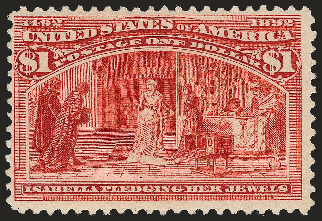US Stamp Price Scott Cat. # 241 - US$1.00 1893 Columbian Exposition. Robert Siegel Auction Galleries, Apr 2010, Sale 984, Lot 570
