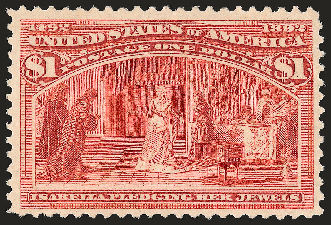 Cost of US Stamp Scott Cat. # 241: US$1.00 1893 Columbian Exposition. Robert Siegel Auction Galleries, Jun 2010, Sale 992, Lot 2310