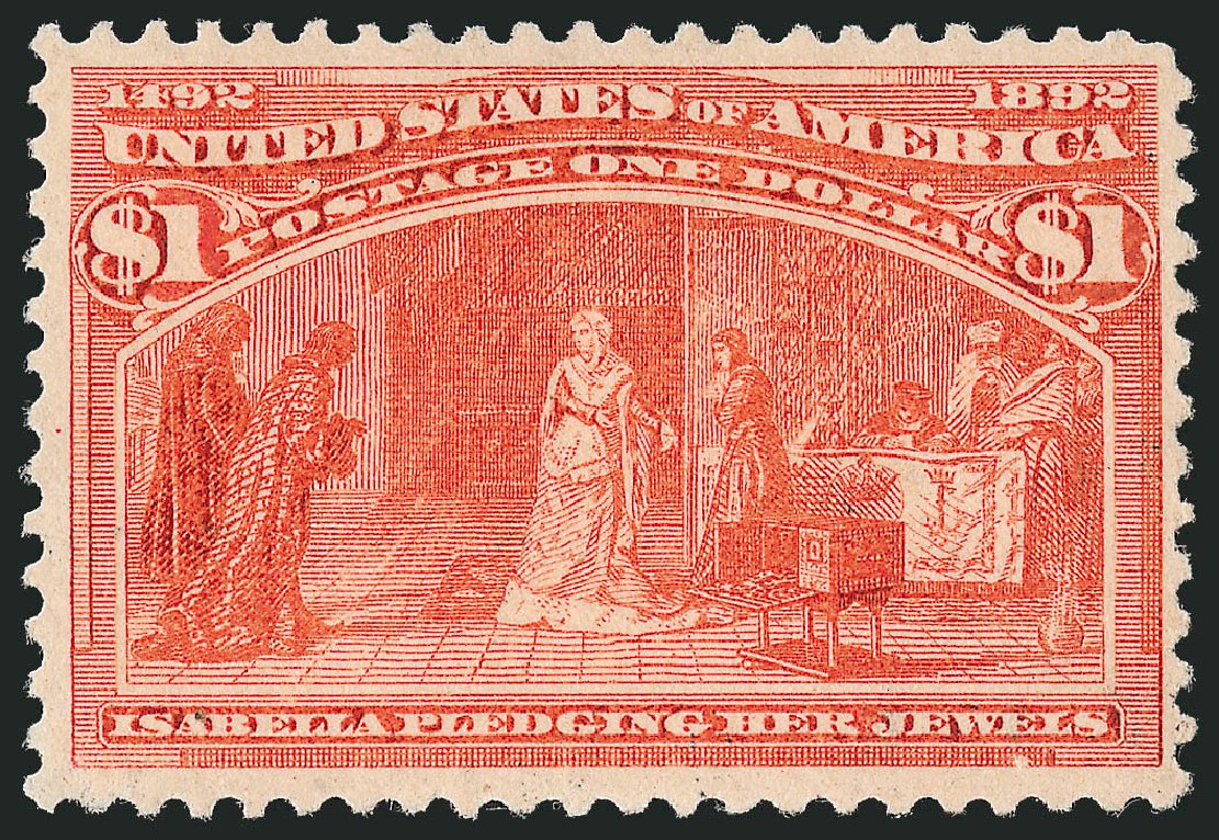 Cost of US Stamps Scott Catalogue #241 - US$1.00 1893 Columbian Exposition. Robert Siegel Auction Galleries, Oct 2010, Sale 997, Lot 5700