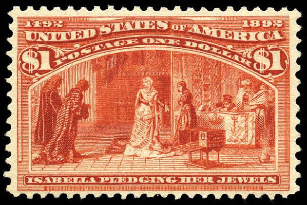 Costs of US Stamp Scott Catalog 241 - 1893 US$1.00 Columbian Exposition. Matthew Bennett International, Mar 2011, Sale 336, Lot 1221