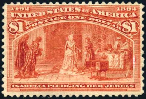 Costs of US Stamps Scott #241 - 1893 US$1.00 Columbian Exposition. Harmer-Schau Auction Galleries, Mar 2011, Sale 89, Lot 231