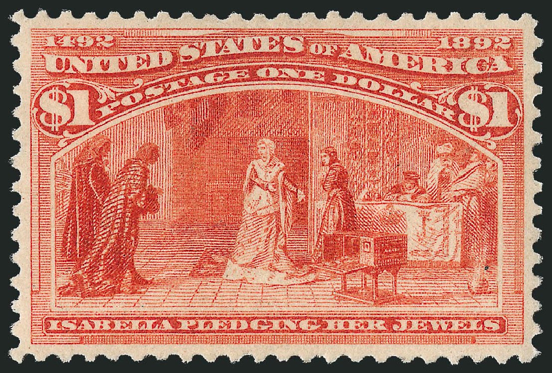 US Stamps Value Scott Cat. #241: US$1.00 1893 Columbian Exposition. Robert Siegel Auction Galleries, Mar 2011, Sale 1007, Lot 2431