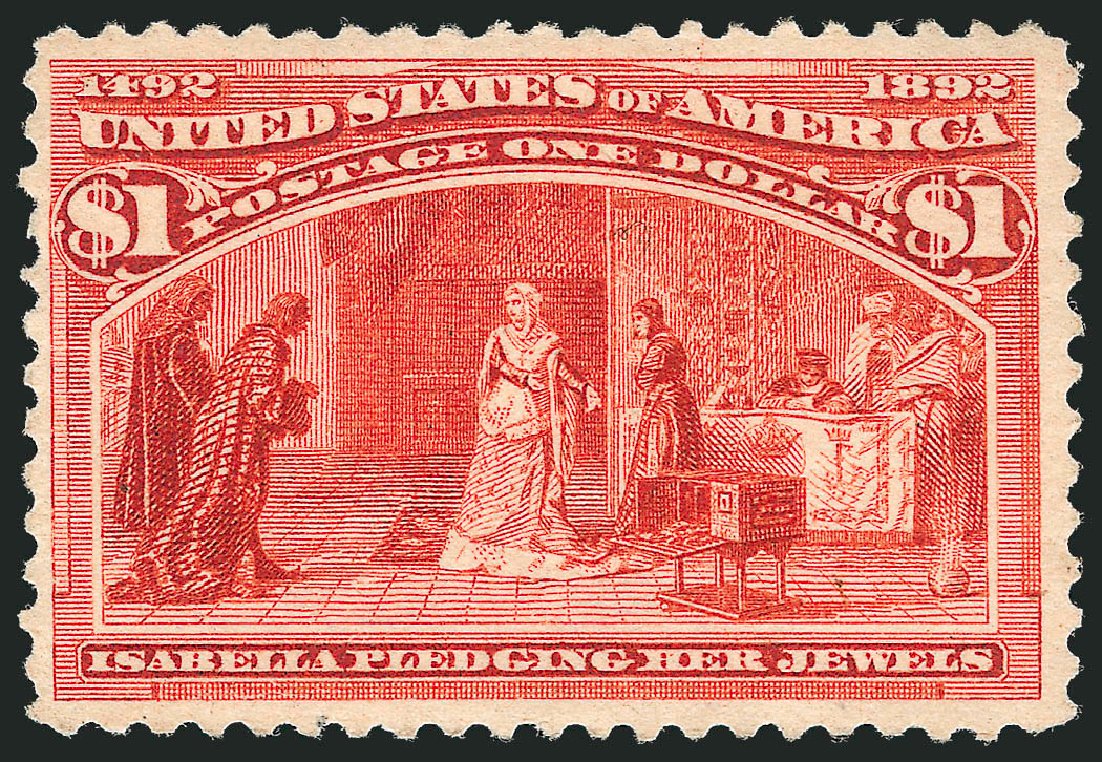 Value of US Stamps Scott Catalogue # 241: 1893 US$1.00 Columbian Exposition. Robert Siegel Auction Galleries, Oct 2011, Sale 1014, Lot 1531