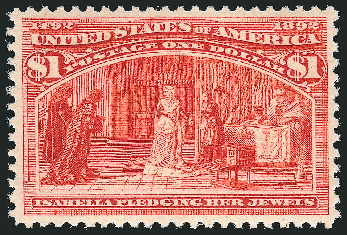 Price of US Stamps Scott Catalog #241: US$1.00 1893 Columbian Exposition. Robert Siegel Auction Galleries, Jun 2012, Sale 1025, Lot 181
