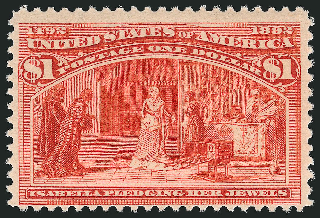 Prices of US Stamp Scott #241 - US$1.00 1893 Columbian Exposition. Robert Siegel Auction Galleries, Feb 2015, Sale 1092, Lot 1181