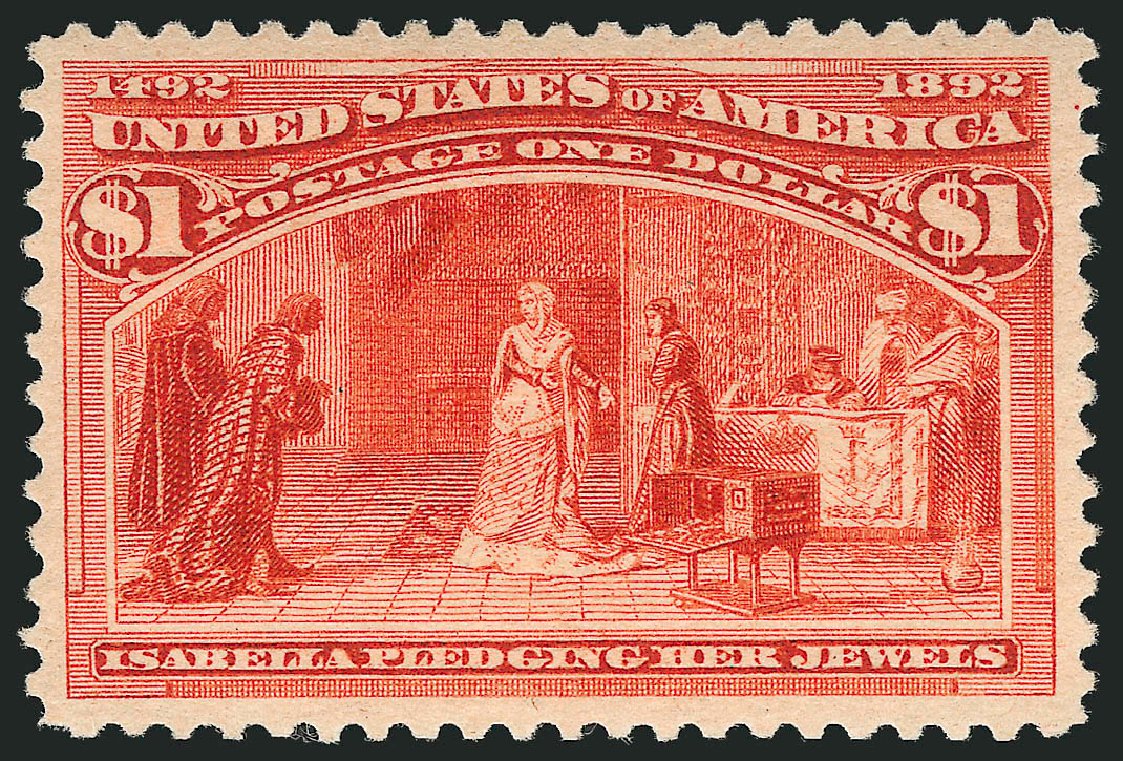 Values of US Stamps Scott 241 - US$1.00 1893 Columbian Exposition. Robert Siegel Auction Galleries, Apr 2015, Sale 1096, Lot 421