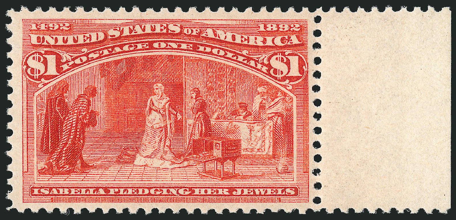 Cost of US Stamps Scott # 241 - US$1.00 1893 Columbian Exposition. Robert Siegel Auction Galleries, Oct 2010, Sale 997, Lot 5701