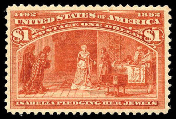 Prices of US Stamp Scott # 241: US$1.00 1893 Columbian Exposition. Matthew Bennett International, Mar 2011, Sale 337, Lot 2674
