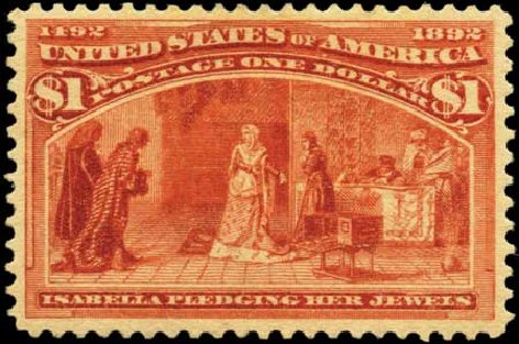 Value of US Stamp Scott Catalog #241 - US$1.00 1893 Columbian Exposition. Harmer-Schau Auction Galleries, Feb 2012, Sale 92, Lot 994