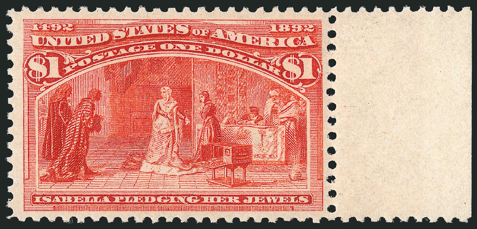 US Stamp Prices Scott Catalog # 241: 1893 US$1.00 Columbian Exposition. Robert Siegel Auction Galleries, Mar 2011, Sale 1007, Lot 2434