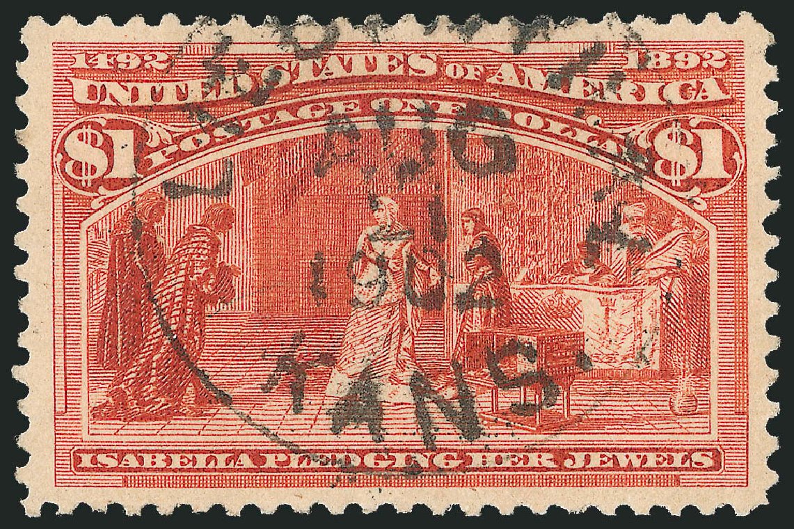 US Stamps Price Scott # 241 - 1893 US$1.00 Columbian Exposition. Robert Siegel Auction Galleries, Jun 2011, Sale 1010, Lot 84