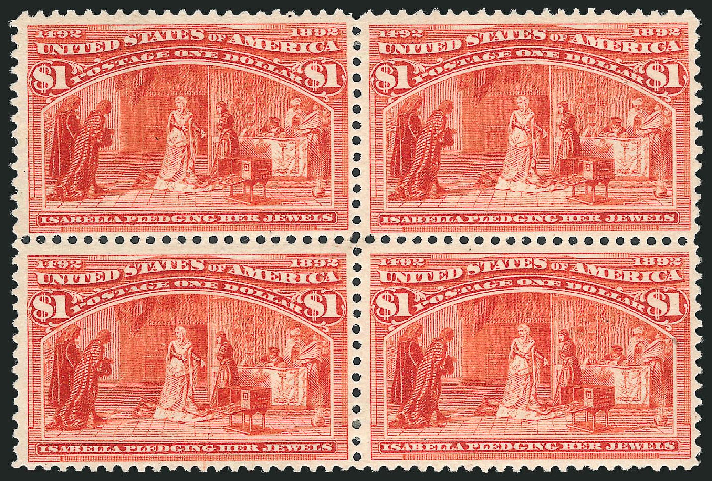 US Stamp Price Scott Cat. #241 - 1893 US$1.00 Columbian Exposition. Robert Siegel Auction Galleries, Oct 2011, Sale 1014, Lot 1534
